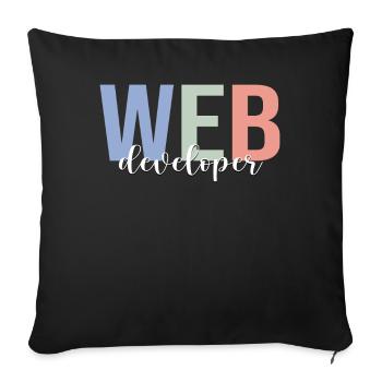 Webentwickler Kodierung Programmierer Programmieru - Sofakissenbezug 45 x 45 cm - Schwarz - Vorne