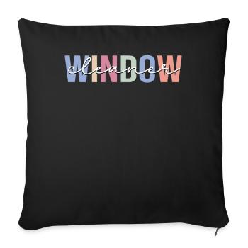 Window cleaner cleaning - Sofa pillowcase 17,3'' x 17,3'' (45 x 45 cm) - black - Front