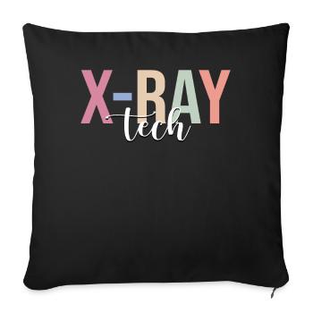 X-ray Technician Radiology Technologist R - Sofa pillowcase 17,3'' x 17,3'' (45 x 45 cm) - black - Front