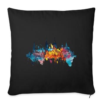 Castle - Sofa pillowcase 17,3'' x 17,3'' (45 x 45 cm) - black - Front
