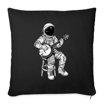 Astronaut Space Bluegrass Banjo Player - Sofa pillowcase 17,3'' x 17,3'' (45 x 45 cm) - black - Front