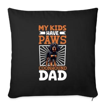 Black and Tan Coonhound Dad - Sofa pillowcase 17,3'' x 17,3'' (45 x 45 cm) - black - Front