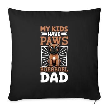 Papa Boerboel - Housse de coussin décorative 45 x 45 cm - noir - Devant