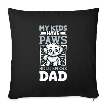 Papa bolognais - Housse de coussin décorative 45 x 45 cm - noir - Devant