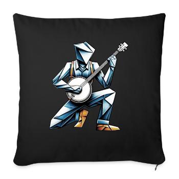 Origami Grue en papier Culture japonaise Bluegrass - Housse de coussin décorative 45 x 45 cm - noir - Devant