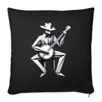 Origami Grue en papier Culture japonaise Bluegrass - Housse de coussin décorative 45 x 45 cm - noir - Devant