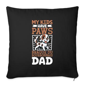 Braque du Bourbonnais Papa - Sofa pillowcase 17,3'' x 17,3'' (45 x 45 cm) - black - Front