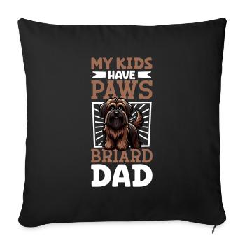 Briard Papa - Sofa pillowcase 17,3'' x 17,3'' (45 x 45 cm) - black - Front