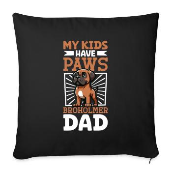 Broholmer Papa - Housse de coussin décorative 45 x 45 cm - noir - Devant