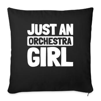 Orchester Just An Orchestra Girl - Sofa pillowcase 17,3'' x 17,3'' (45 x 45 cm) - black - Front