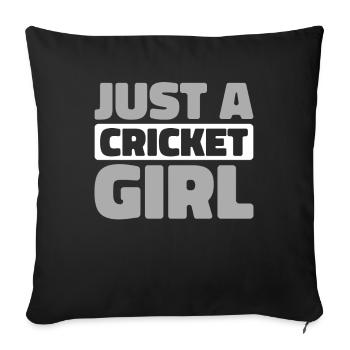 Cricket Just A Cricket Girl - Sofa pillowcase 17,3'' x 17,3'' (45 x 45 cm) - black - Front