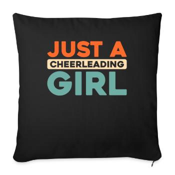 Cheerleader Cheerleading - Sofa pillowcase 17,3'' x 17,3'' (45 x 45 cm) - black - Front