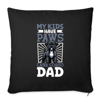Cane Corso Papa - Sofa pillowcase 17,3'' x 17,3'' (45 x 45 cm) - black - Front