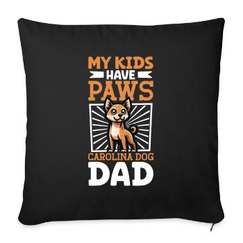Carolina Dog Dad - Sofa pillowcase 17,3'' x 17,3'' (45 x 45 cm) - black - Front