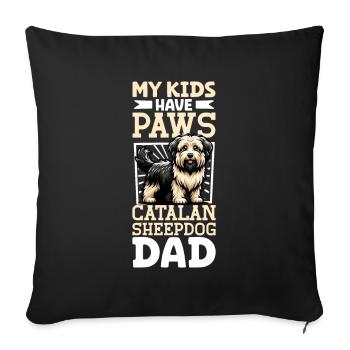 Gos d’Atura Català Papa - Sofakissenbezug 45 x 45 cm - Schwarz - Vorne
