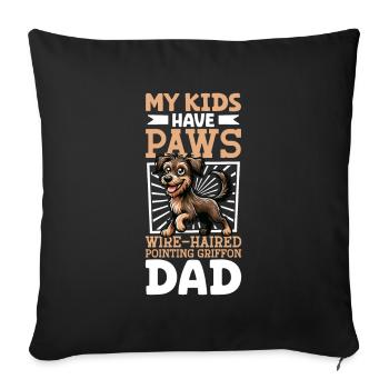 Cesky fousek Papa - Housse de coussin décorative 45 x 45 cm - noir - Devant