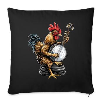 Chicken Farmer Bluegrass Banjo Player - Sofa pillowcase 17,3'' x 17,3'' (45 x 45 cm) - black - Front