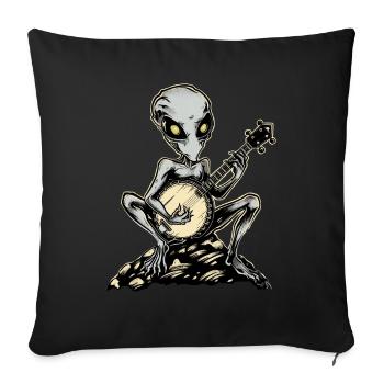 Dover Dämon Kryptide Kryptozoologie Bluegrass Banj - Sofakissenbezug 45 x 45 cm - Schwarz - Vorne