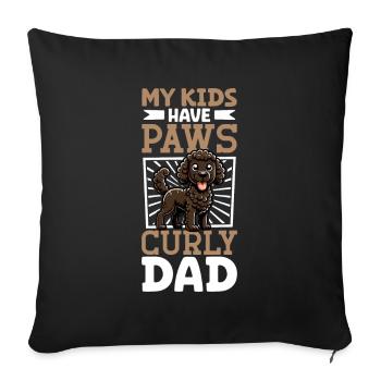 Curly-coated Retriever Papa - Sofakissenbezug 45 x 45 cm - Schwarz - Vorne