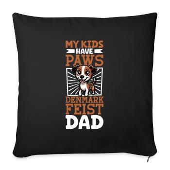 Denmark Feist Papa - Sofakissenbezug 45 x 45 cm - Schwarz - Vorne