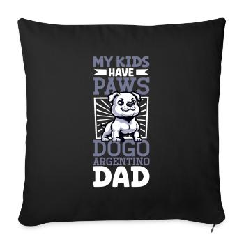 Dogo Argentino Dad - Sofa pillowcase 17,3'' x 17,3'' (45 x 45 cm) - black - Front