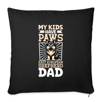 Eastern European Shepherd Dad - Sofa pillowcase 17,3'' x 17,3'' (45 x 45 cm) - black - Front