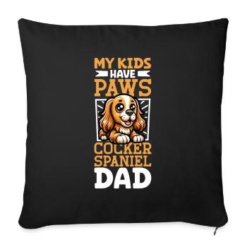 English Cocker Spaniel Dad - Sofa pillowcase 17,3'' x 17,3'' (45 x 45 cm) - black - Front