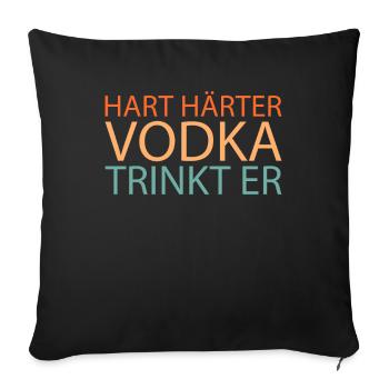 Vodka Wodka - Housse de coussin décorative 45 x 45 cm - noir - Devant