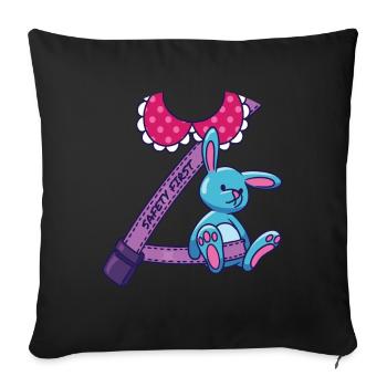 Safety First Belt Safety - Sofa pillowcase 17,3'' x 17,3'' (45 x 45 cm) - black - Front