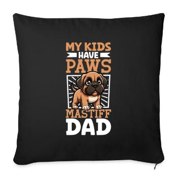 English Mastiff Dad - Sofa pillowcase 17,3'' x 17,3'' (45 x 45 cm) - black - Front