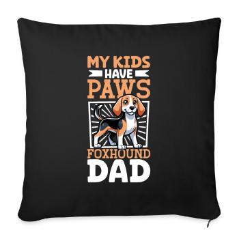 English Foxhound Papa - Sofakissenbezug 45 x 45 cm - Schwarz - Vorne