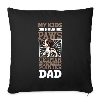 German Shorthair Dad - Sofa pillowcase 17,3'' x 17,3'' (45 x 45 cm) - black - Front