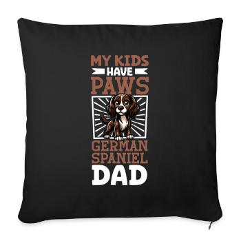 German Quail Dog Dad - Sofa pillowcase 17,3'' x 17,3'' (45 x 45 cm) - black - Front