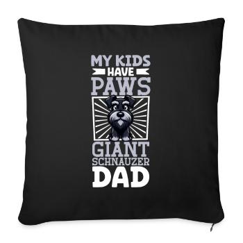 Papa Schnauzer géant - Housse de coussin décorative 45 x 45 cm - noir - Devant