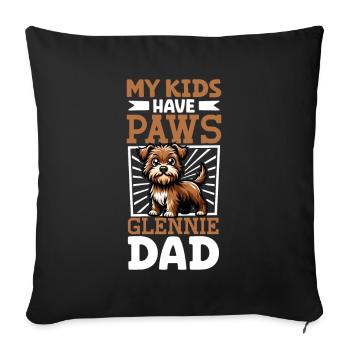 Glen irlandais de papa terrier Imaal - Housse de coussin décorative 45 x 45 cm - noir - Devant