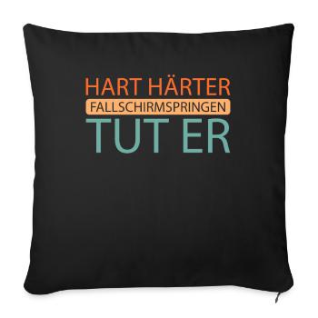 Parachutisme - Housse de coussin décorative 45 x 45 cm - noir - Devant