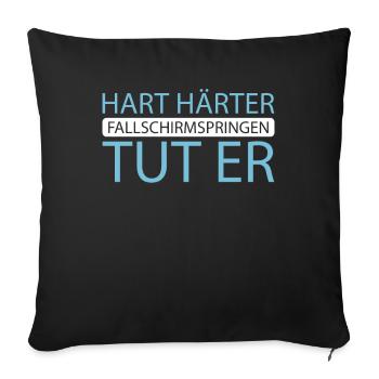 Fallschirmspringer Fallschirmspringen - Sofakissenbezug 45 x 45 cm - Schwarz - Vorne