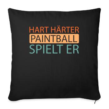 Paintball - Sofa pillowcase 17,3'' x 17,3'' (45 x 45 cm) - black - Front