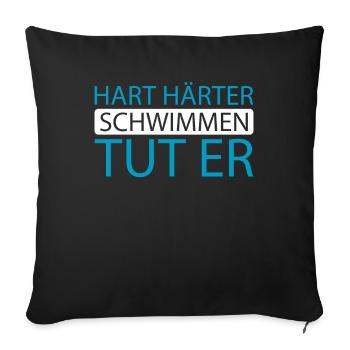 Nageurs nageurs - Housse de coussin décorative 45 x 45 cm - noir - Devant