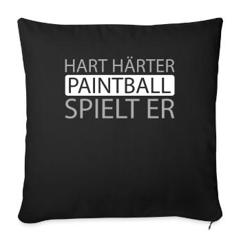 Paintball - Sofa pillowcase 17,3'' x 17,3'' (45 x 45 cm) - black - Front