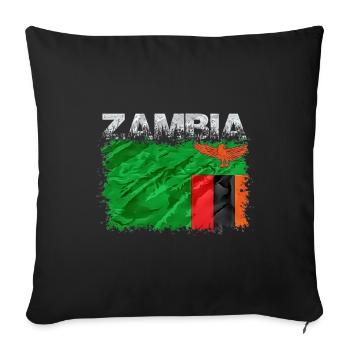 Zambia - Sofa pillowcase 17,3'' x 17,3'' (45 x 45 cm) - black - Front