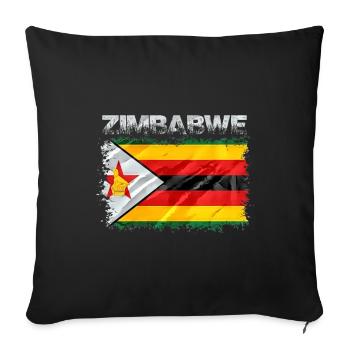 Simbabwe - Sofakissenbezug 45 x 45 cm - Schwarz - Vorne