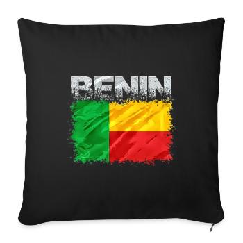 Bénin - Housse de coussin décorative 45 x 45 cm - noir - Devant