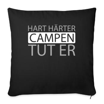 Tent Camping Camping - Sofa pillowcase 17,3'' x 17,3'' (45 x 45 cm) - black - Front