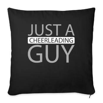 pom-pom girl pom-pom girl juste un gars pom-pom girl - Housse de coussin décorative 45 x 45 cm - noir - Devant