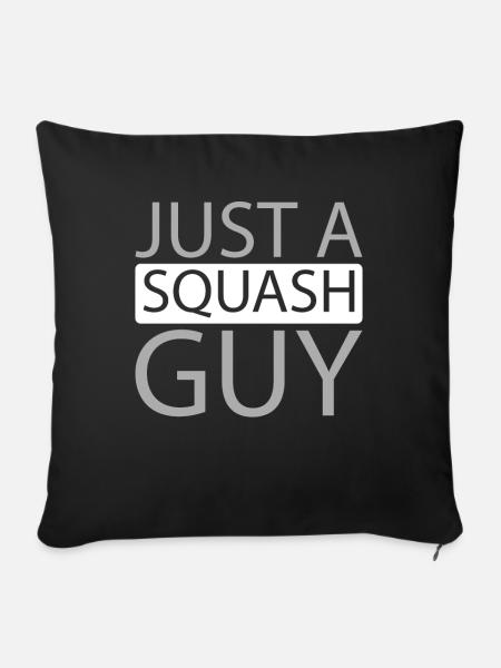 Squash Just A Squash Guy - Sofakissenbezug 45 x 45 cm - Schwarz