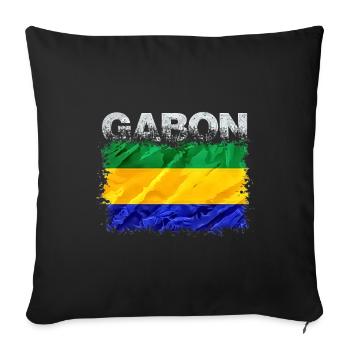 Gabon - Sofa pillowcase 17,3'' x 17,3'' (45 x 45 cm) - black - Front
