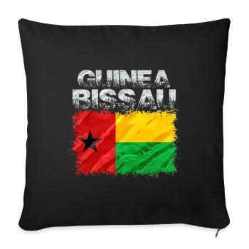 Guinea Bissau - Sofa pillowcase 17,3'' x 17,3'' (45 x 45 cm) - black - Front