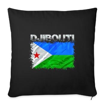 Djibouti - Sofa pillowcase 17,3'' x 17,3'' (45 x 45 cm) - black - Front