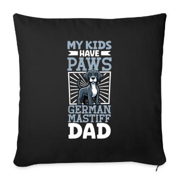 Dogue Allemand Papa - Housse de coussin décorative 45 x 45 cm - noir - Devant